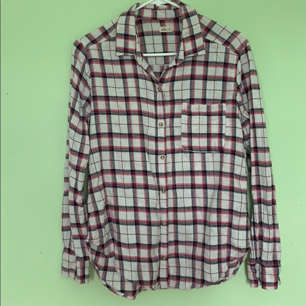 Hollister button down flannel shirt